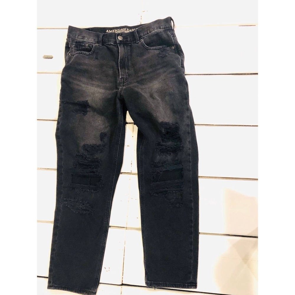 AEO Distressed Mom Jeans